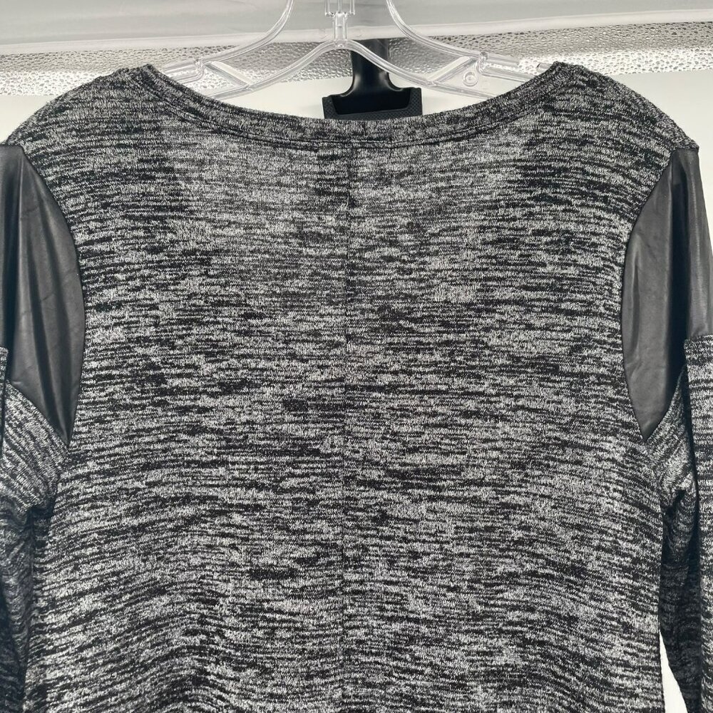DKNY Jeans Womens V-Neck Sweater Black/Gray Space Dye Size Small - Picture 6 of 9